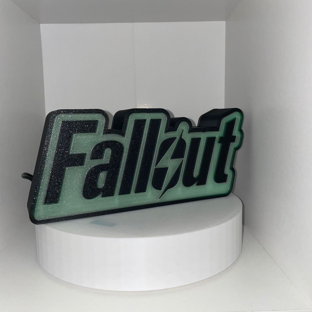 Fallout Logo LED Lightbox - Post-Apocalyptic Gamer Decor