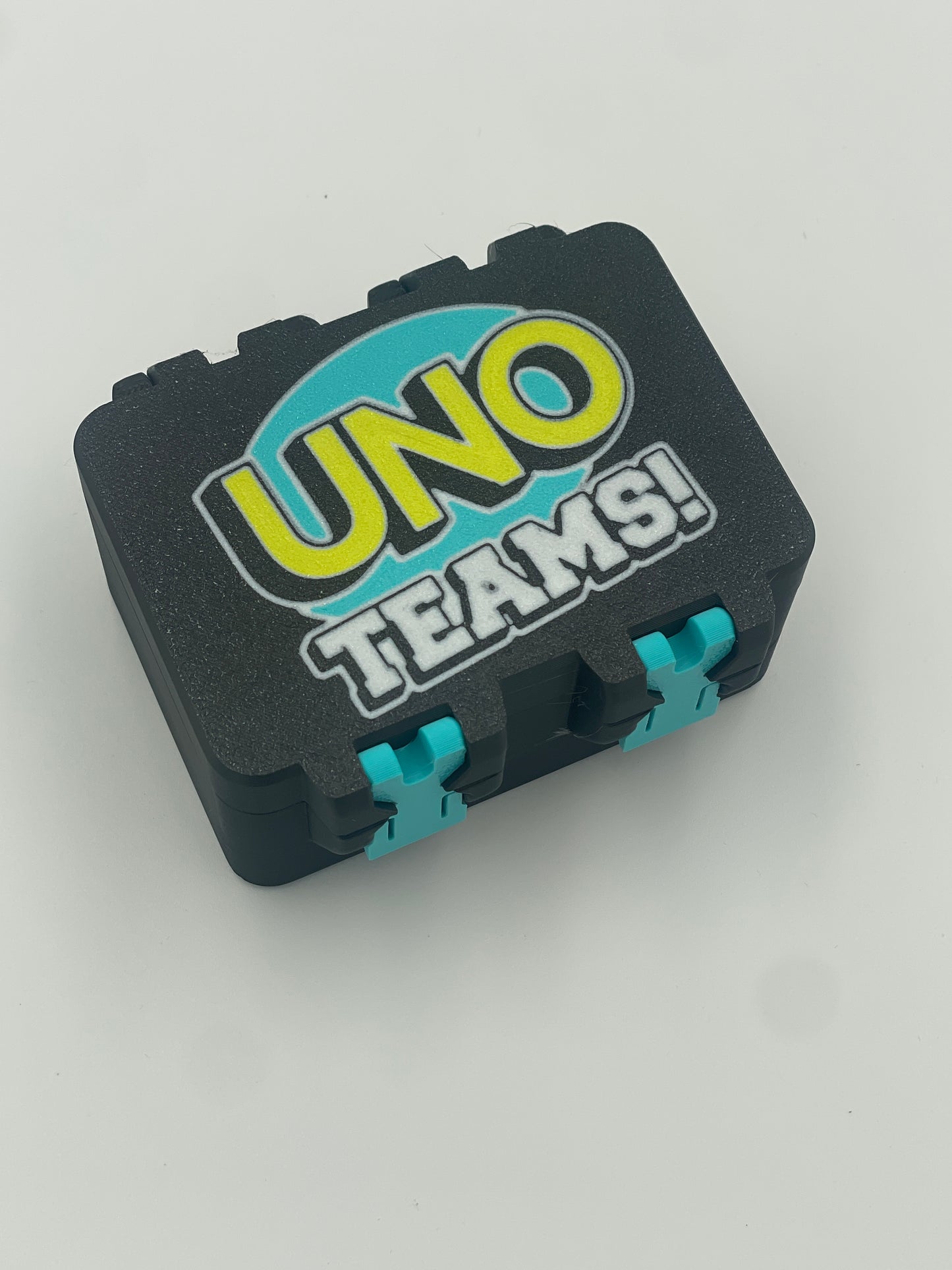 UNO Teams Card Game Storage Box with Card Tray – 3D Printed