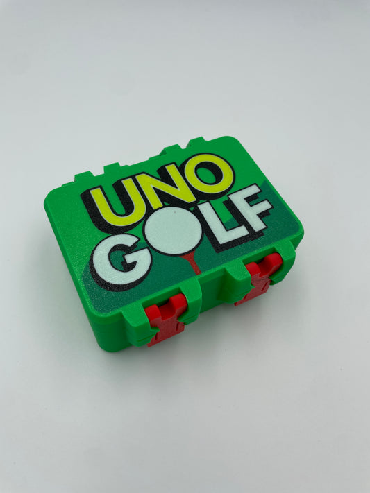 UNO Golf Card Game Storage Box with Card Tray – 3D Printed
