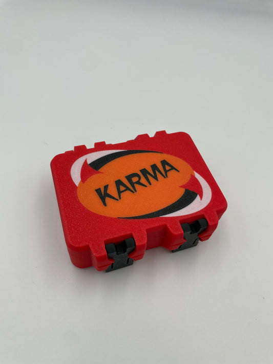 Karma Card Game Storage Box with Card Tray – 3D Printed