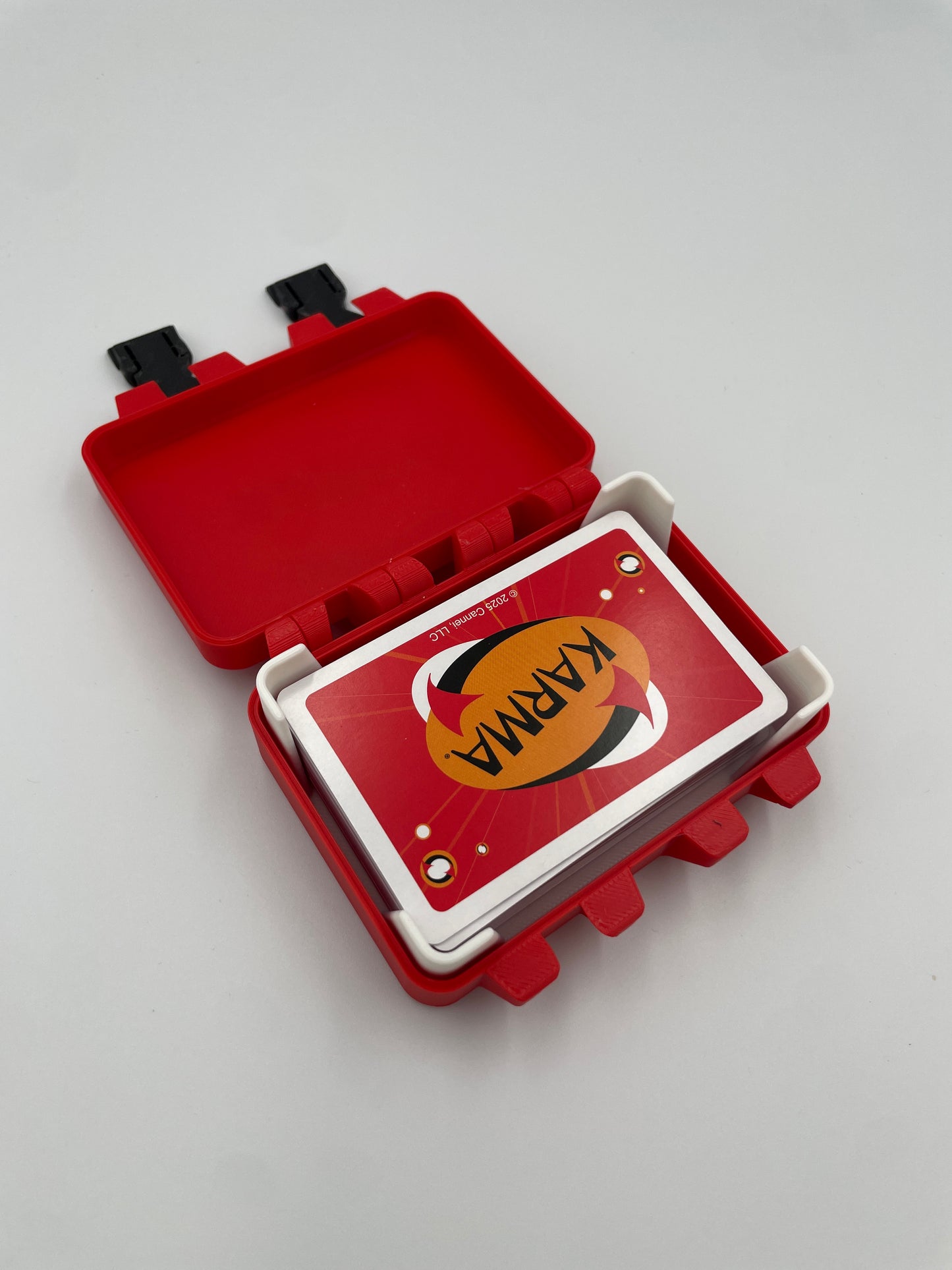 Karma Card Game Storage Box with Card Tray – 3D Printed