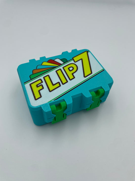 Flip 7 Card Game Storage Box with Card Tray – 3D Printed