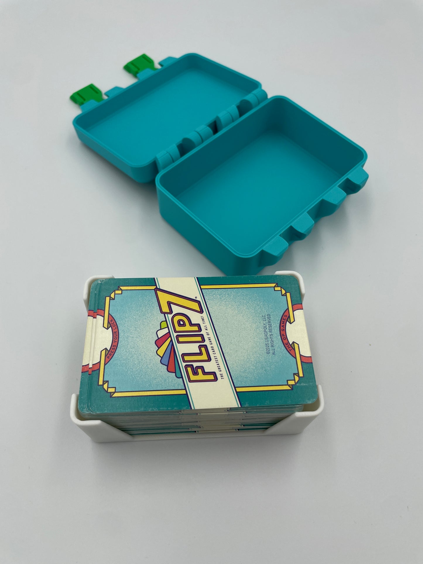 Flip 7 Card Game Storage Box with Card Tray – 3D Printed