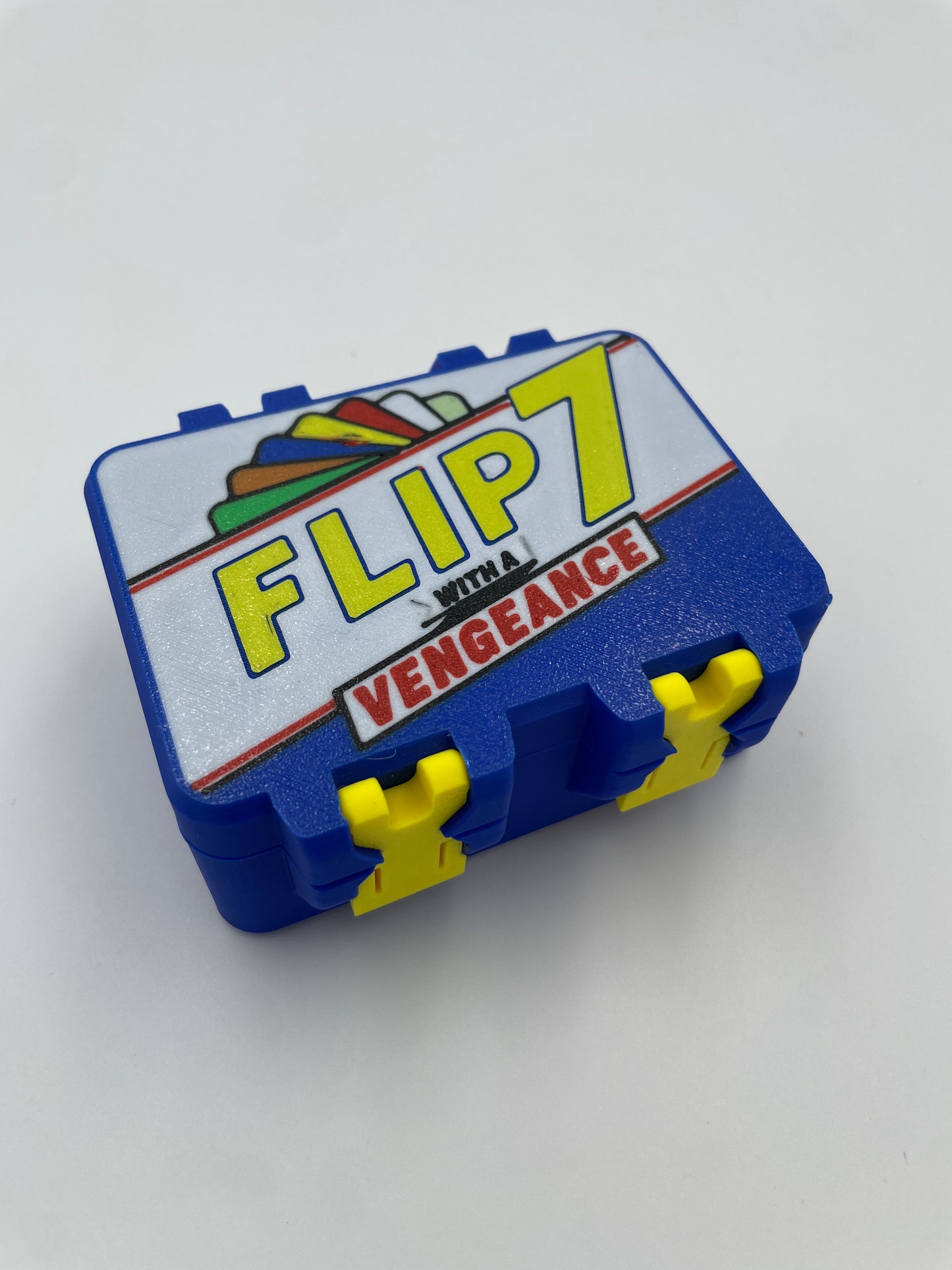 Flip 7 With a Vengeance Card Game Storage Box with Card Tray – 3D Printed