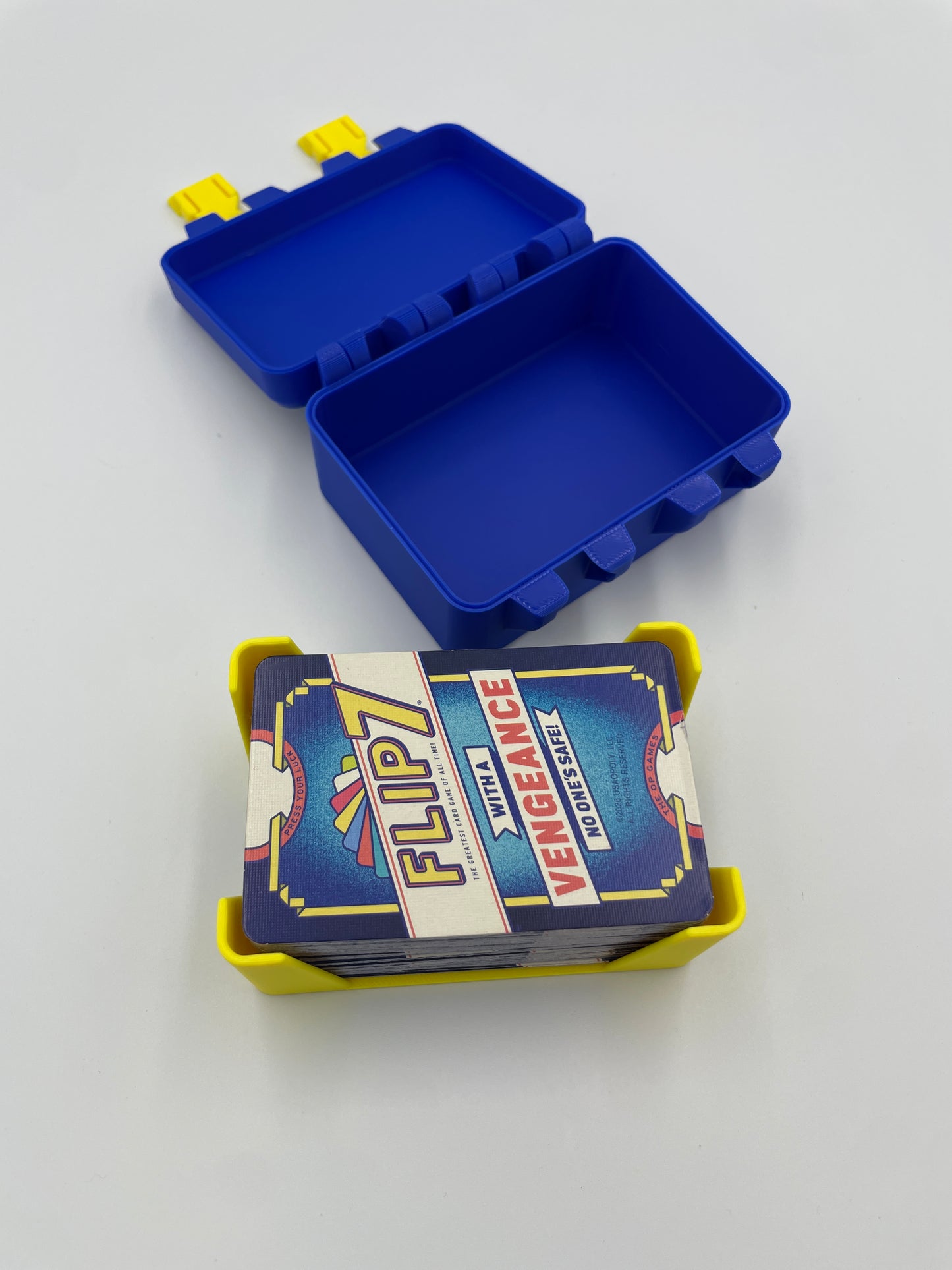 Flip 7 With a Vengeance Card Game Storage Box with Card Tray – 3D Printed