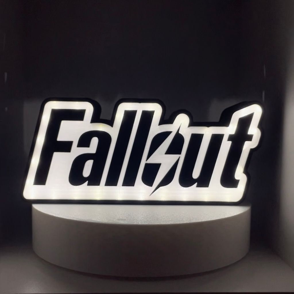 Fallout Logo LED Lightbox - Post-Apocalyptic Gamer Decor