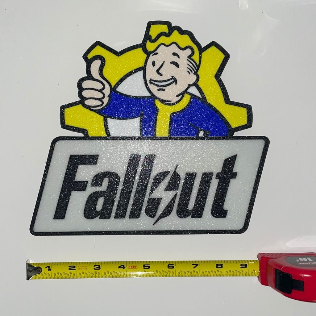 Fallout LED Lightbox with Glow-in-the-Dark Feature - Vault Dweller & Game Logo