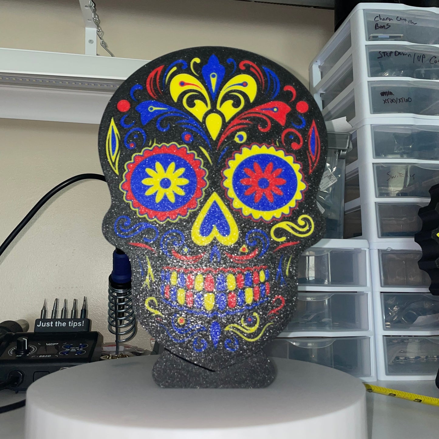 Sugar Skull LED Lightbox - Dia de los Muertos Decor