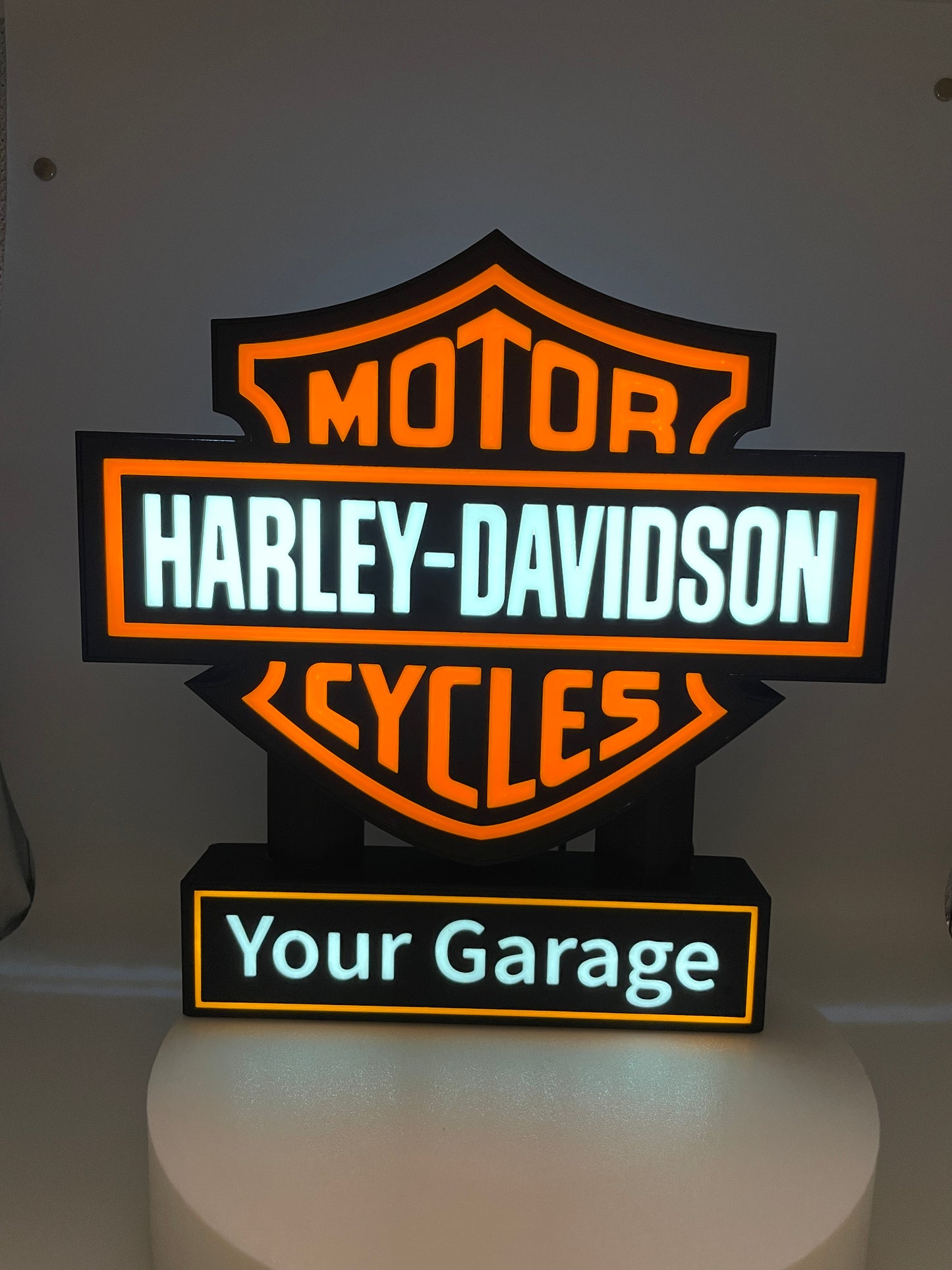 A Harley-Davidson LED Lightbox (Personalized)