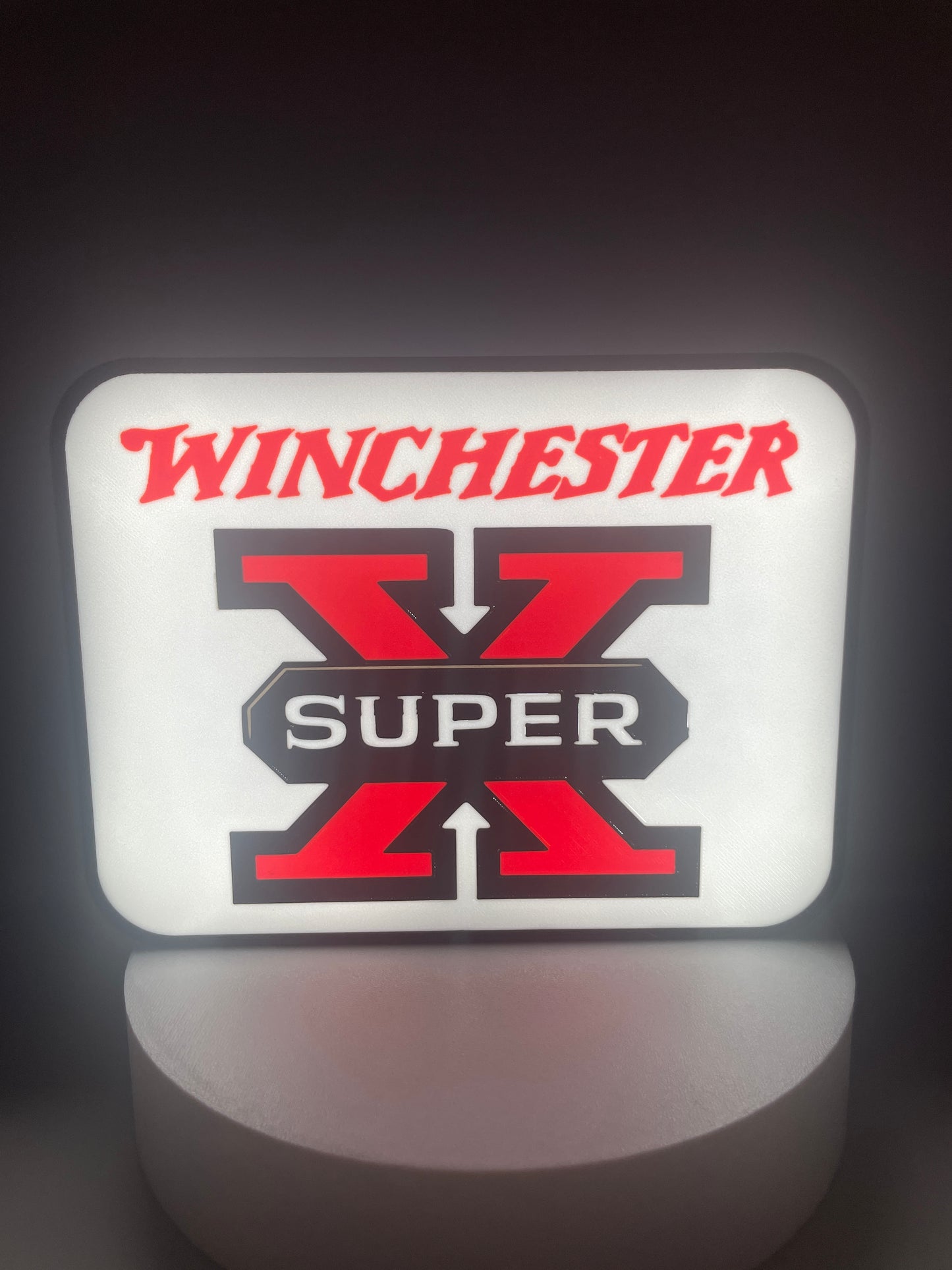 3D Printed Winchester Super X Lightbox, Sportsman Shooting Outdoors MEC Reloading Skeet Trap Sporting Clays outdoorsman nightlight Mancave