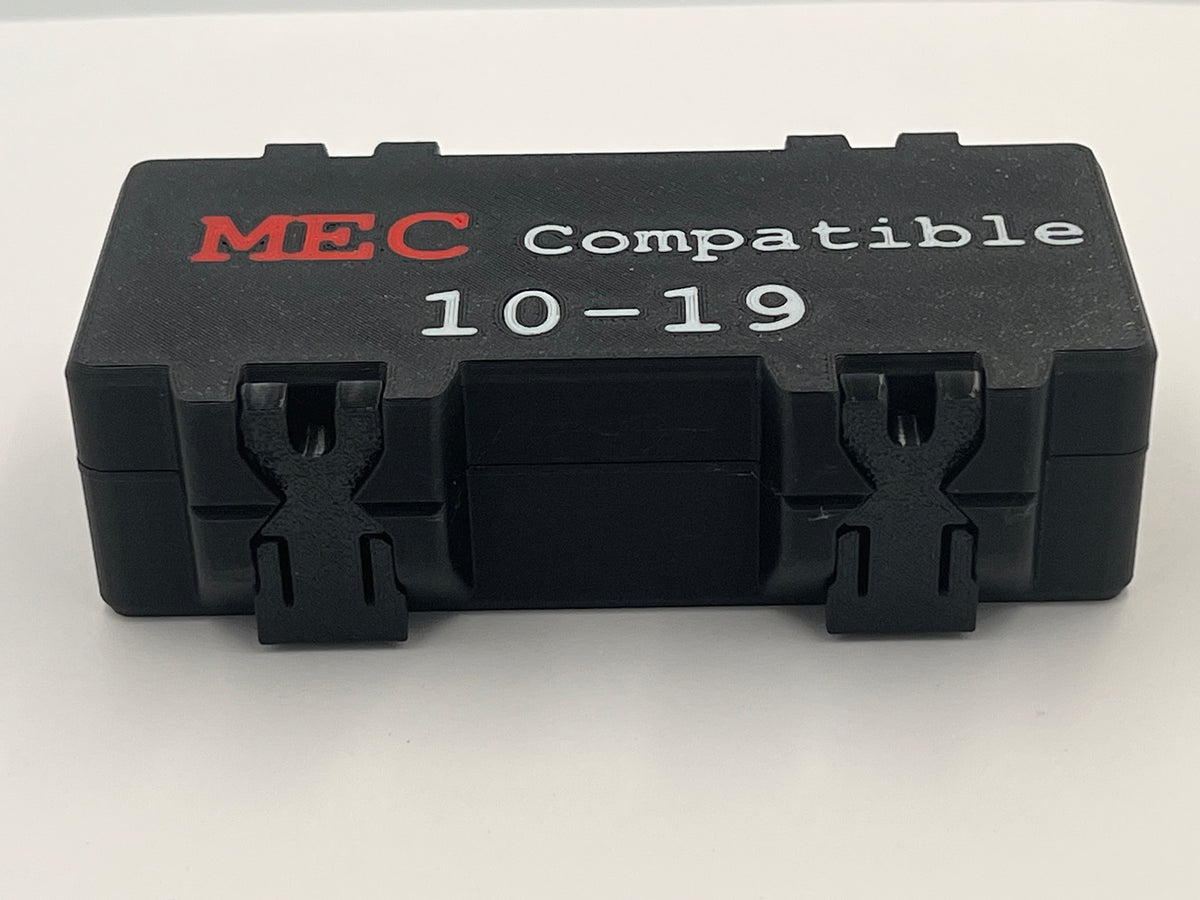 MEC Compatible Powder Bushing Set 10-19 with Snap-Lock Storage Box