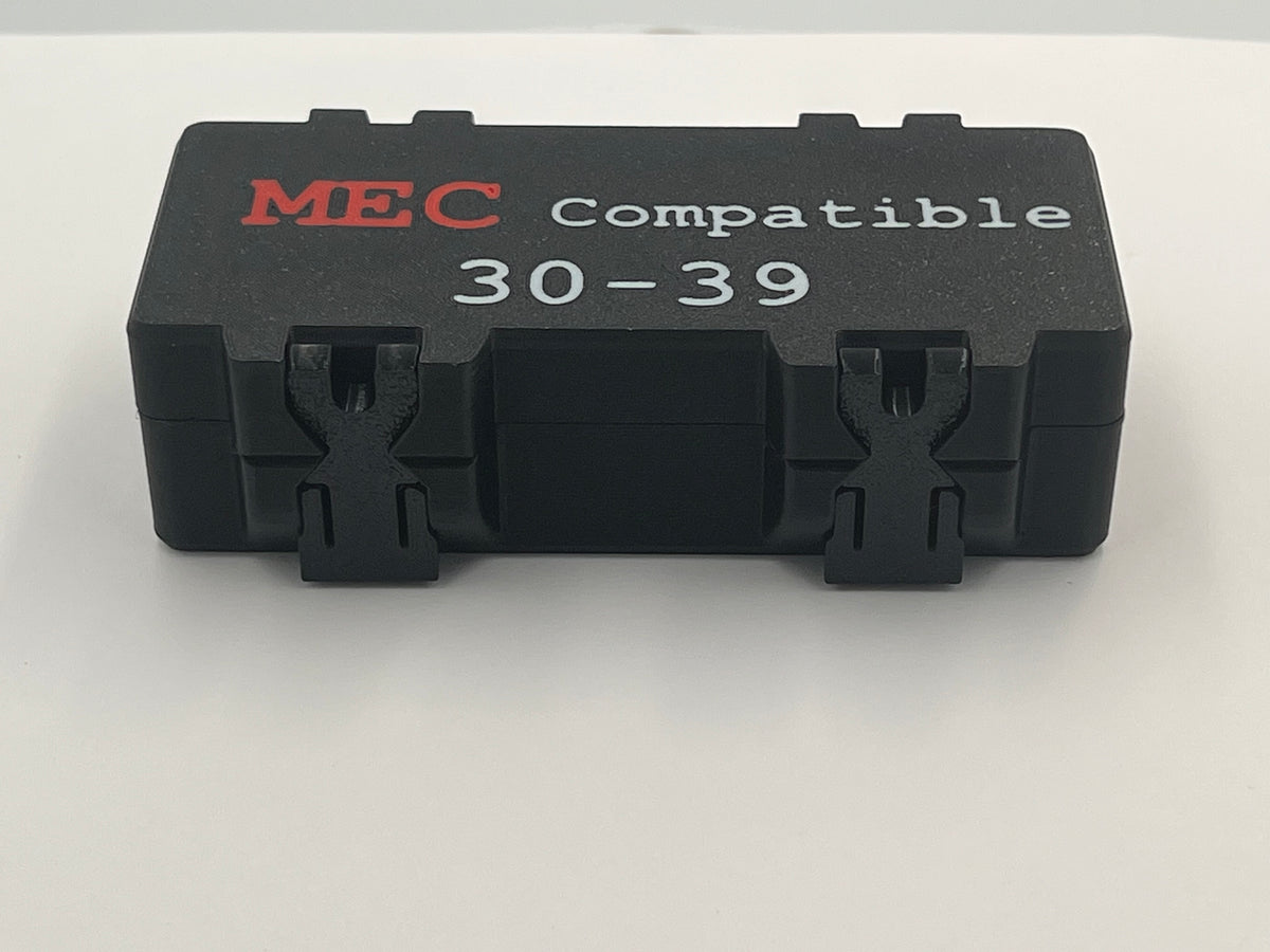 MEC Compatible Powder Bushing Set 30-39 with Snap-Lock Storage Box