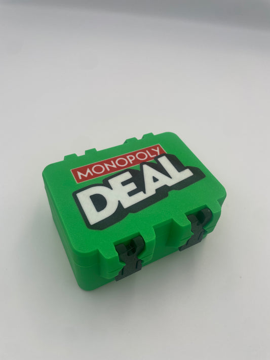 Monopoly Deal Card Game Storage Box with Card Tray – 3D Printed