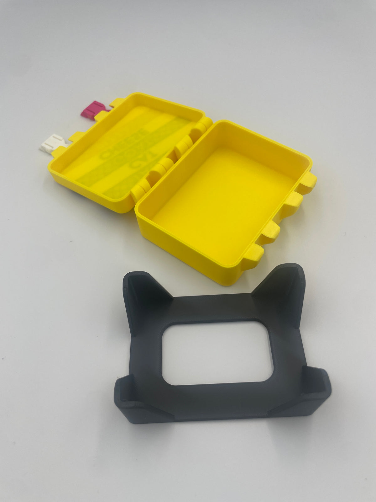 Taco Cat Goat Cheese Pizza Game Storage Box with Card Tray – 3D Printed