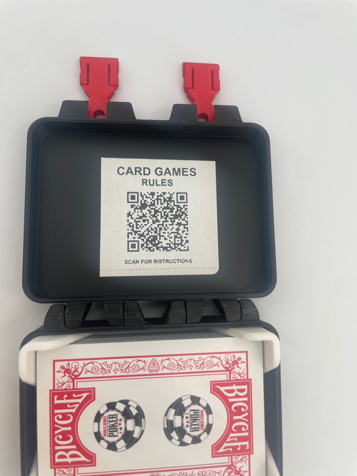 Playing card Storage Box with Card Tray – 3D Printed