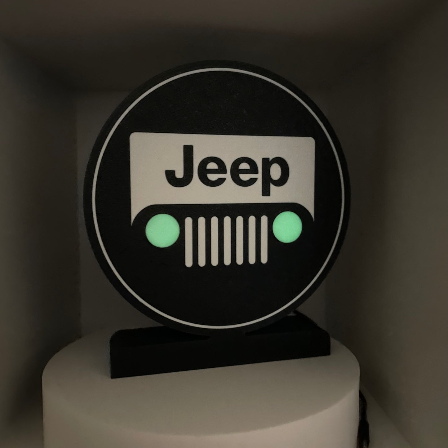 Jeep Logo LED Lightbox - Adventure Enthusiast Decor