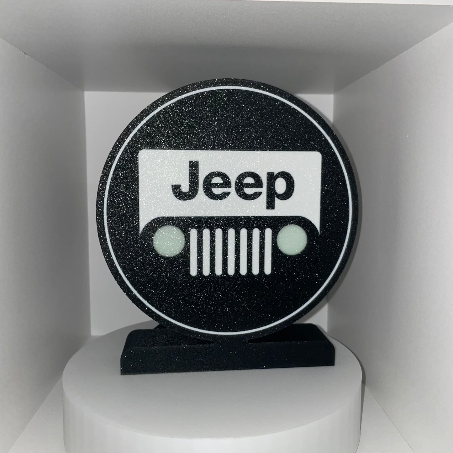 Jeep Logo LED Lightbox - Adventure Enthusiast Decor