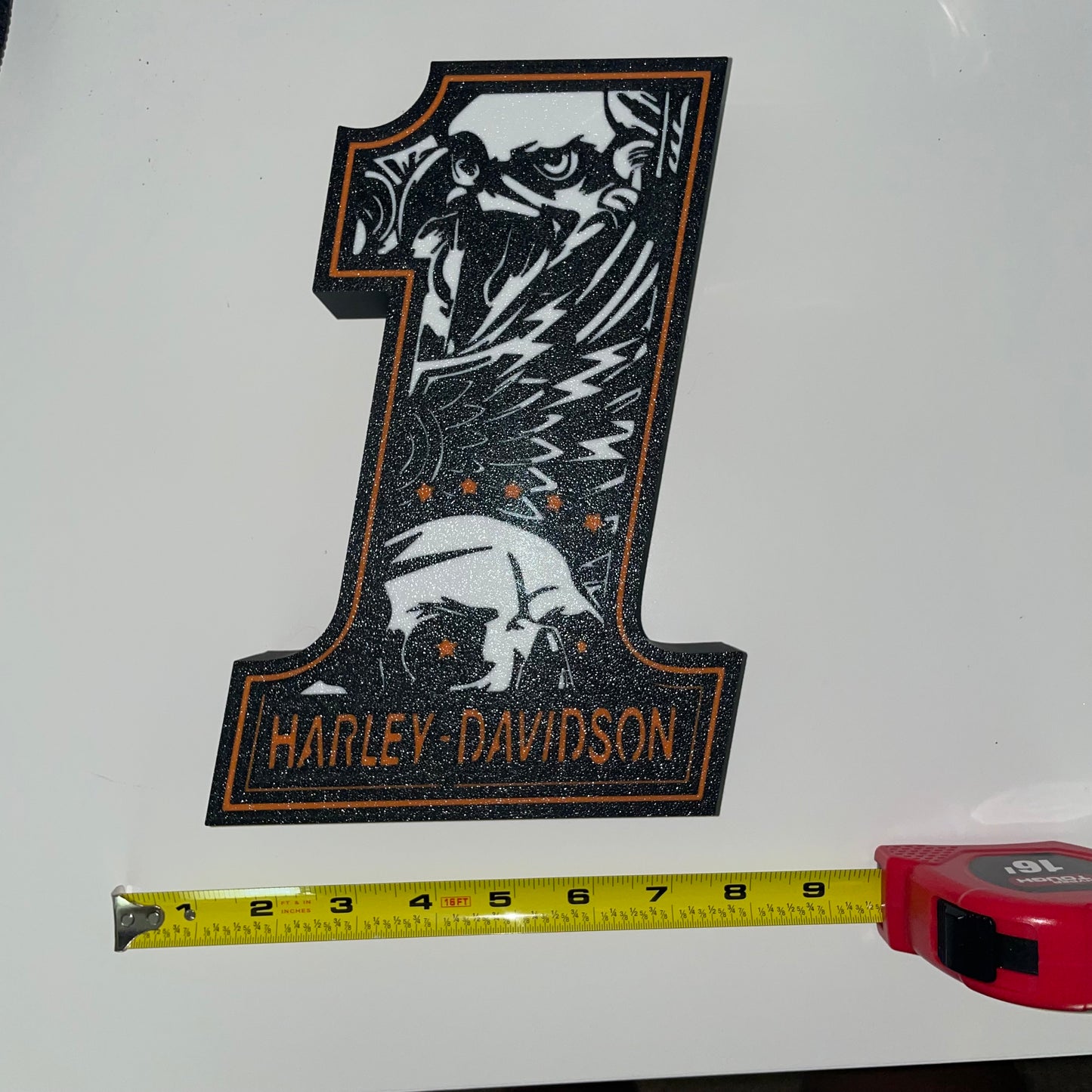 Harley Davidson 'One' Eagle Skull LED Lightbox