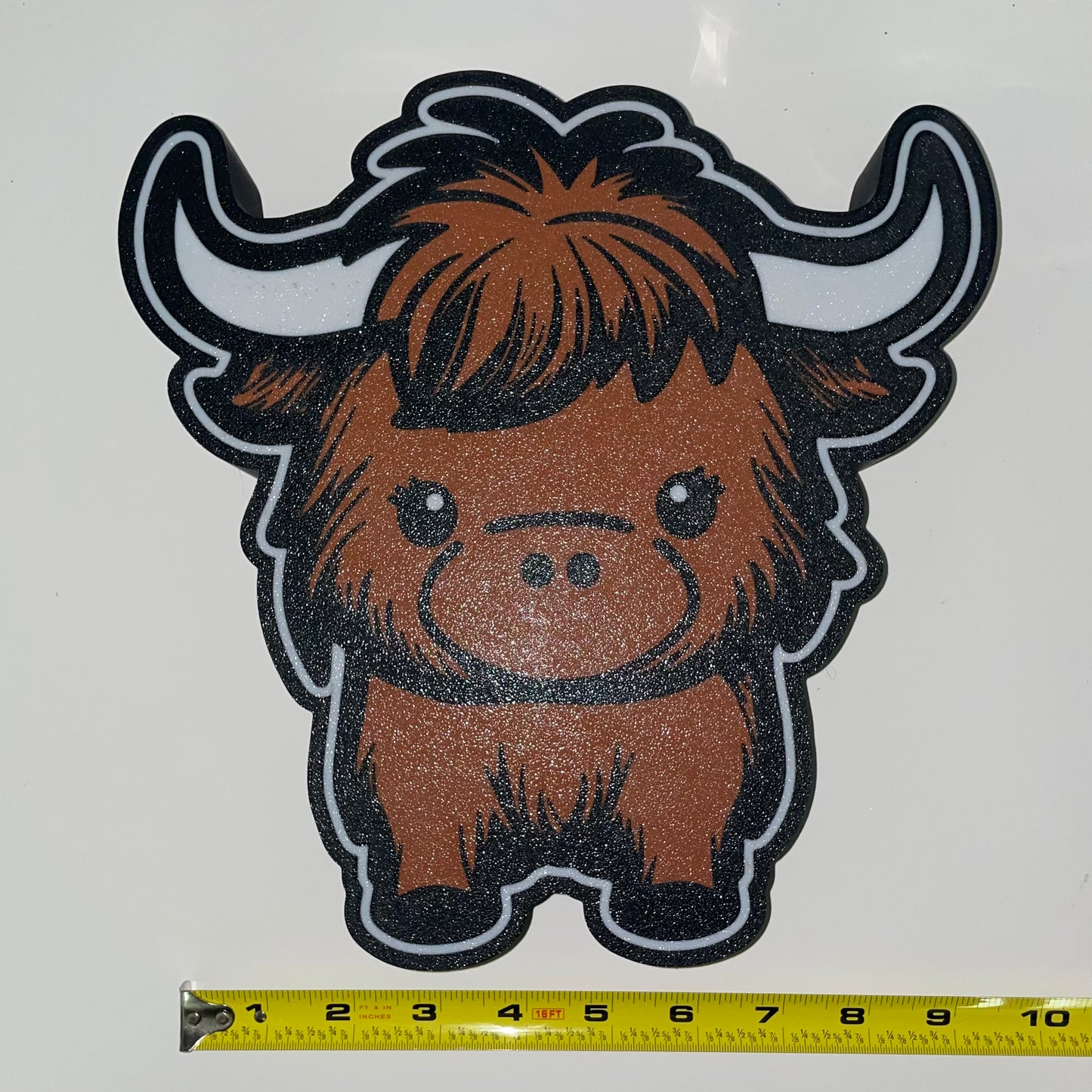 Cute Cartoon Highland Cow LED Lightbox - Adorable Animal Wall Decor