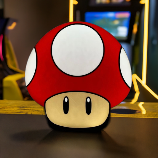 Mario Bros Red Mushroom LED Lightbox - Retro Gamer Decor